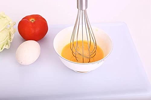 Whisk Mini Hand Mixer, Small Manual Egg Beater for Blending Whisking Beating Stirring Cooking Baking Mixer Blender Stainless Steel Milk Blender