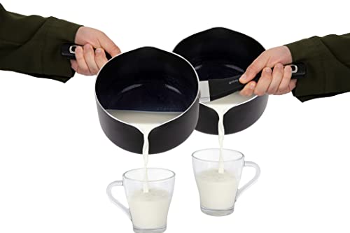 Non-Stick Milk Pan - Bakelite Handle, Double Pouring Lips