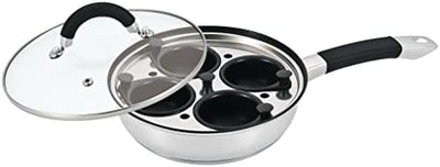 20cm Stainless Steel Egg Poacher Pan and Lid