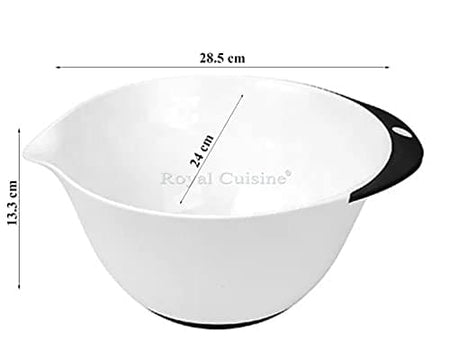 Salad and Fruit Mixing Bowl for Kitchen Food Preparation Nesting Bowl Plastic Compact Stackable Chip and dip Baking Cooking Bowls
