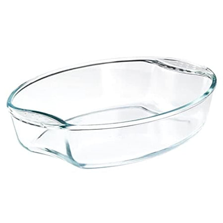 Oval glass oven dish with handles (3.8L)
