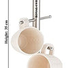 Kitchen Paper Towel Stand & 6 Cup Mug Tree Set - Silver