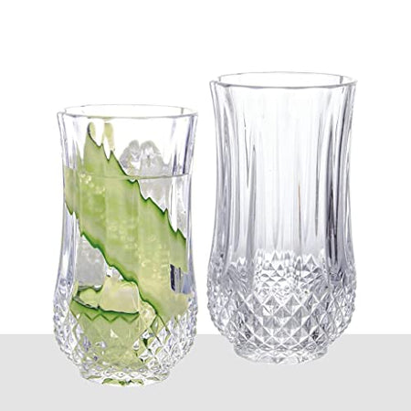Set of 6 Highball Tall Drink Glasses 350ml Dishwasher Freezer Microwave Safe