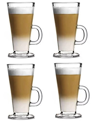 Latte Glasses Coffee Cups Set of 4 ( 270ml)