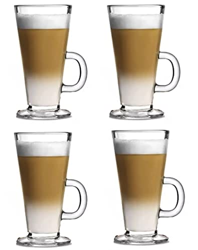 Latte Glasses Coffee Cups Set of 4 ( 270ml)