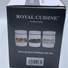 3 pcs Glass Storage Jars Canister Set - White