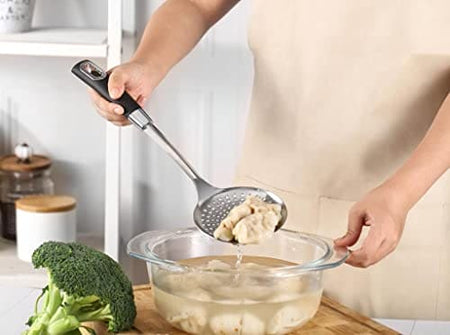 Kitchen Skimmer Stainless Steel with Soft Grip Handle