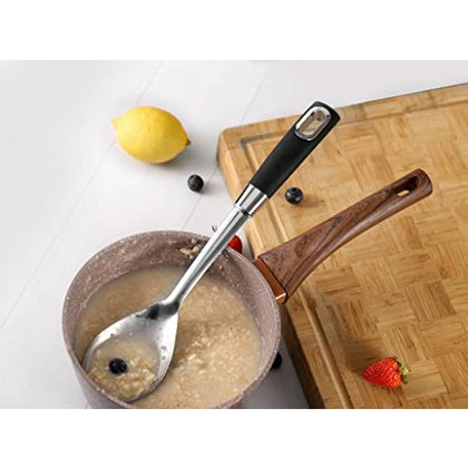 Stainless Steel Cooking Spoon with Soft Grip Handle