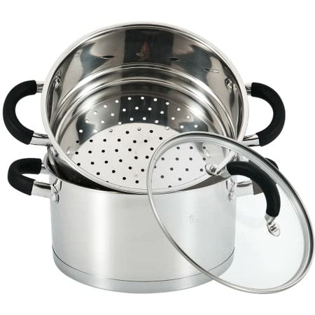 22cm 3-Tier Stainless Steel Steamer