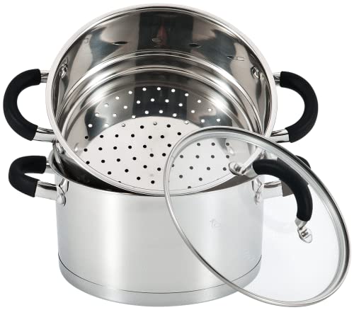 20cm 3-Tier Stainless Steel Steamer