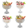 Crystal Glass Dessert Bowls - Set of 4