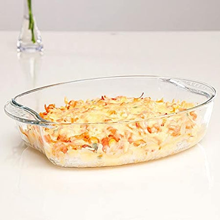 Oval glass oven dish with handles (3.8L)