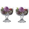 Crystal Glass Dessert Bowls - Set of 4