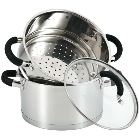 22cm 3-Tier Stainless Steel Steamer