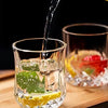 Set of 6 Medium Glasses 320Ml - Diamond design, Dish washer safe.