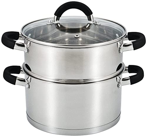 24cm 3-Tier Stainless Steel Steamer