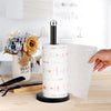 Freestanding Black Metal Tissue Roll and Paper Towel Holder