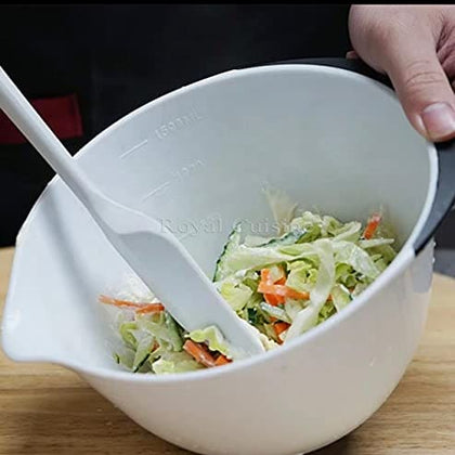 Salad and Fruit Mixing Bowl for Kitchen Food Preparation Nesting Bowl Plastic Compact Stackable Chip and dip Baking Cooking Bowls