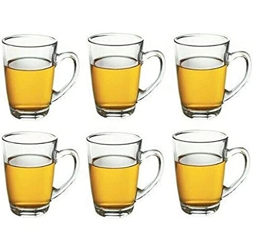 Set of 6 Tea Coffee Cups Glasses 295ml Dishwasher Freezer Microwave Safe (Set of 6)