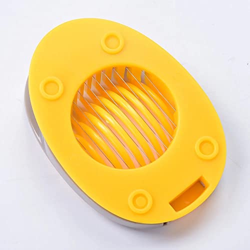Egg Slicer, Egg Cutter for Hard Boiled Eggs Durable Stainless Steel Wire  Egg-shaped Groove Suitable for Egg Soft Fruits and Vegetables(White） 