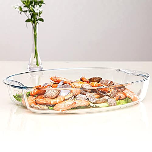 Oval glass oven dish with handles (3.8L)