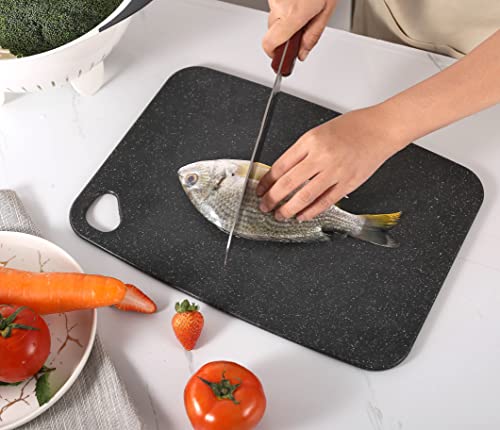 Plastic Chopping Cutting Board, Thick Cutting Board with Dishwasher Safe , Hanging Hole Large Size (35.cm x 25.4cm) (Cutting Board)