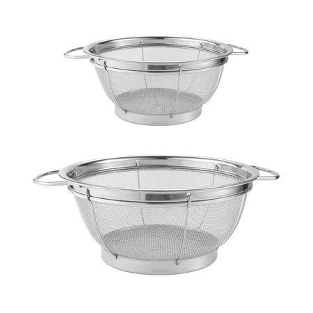 Royal Cuisine Stainless Steel Set of 2 Colanders/Strainer