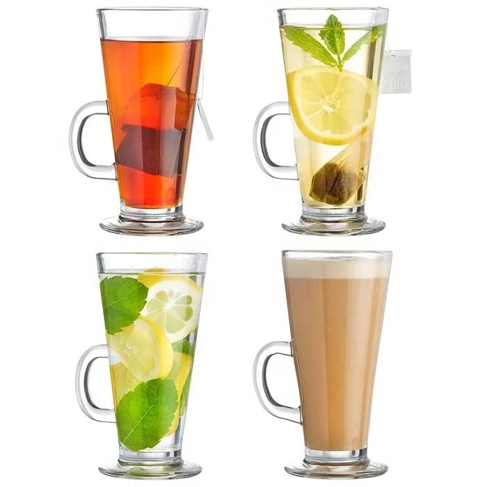 Latte Glasses Coffee Cups Set of 4 ( 270ml)