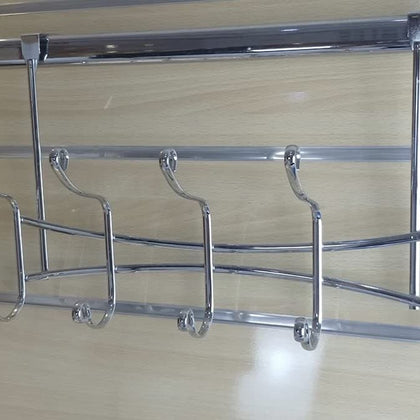 Overdoor Coat Hangers  /Heavy Duty Chrome Metal Hooks