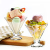 Floral Glass Dessert Bowls - Set of 3