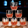 Set of 6 Medium Glasses 320Ml - Diamond design, Dish washer safe.