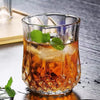 Set of 6 Medium Glasses 320Ml - Diamond design, Dish washer safe.
