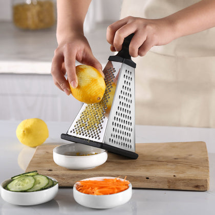 Royal Cuisine 4-Sided Multi-Purpose Stainless Steel Box Cheese Grater