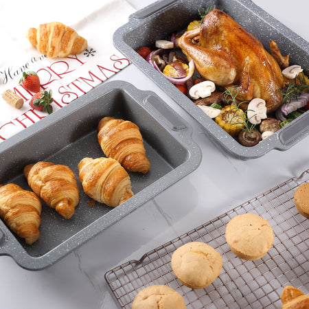 Royal Cuisine Set of 2 Non-Stick Carbon Steel Roasting Tins