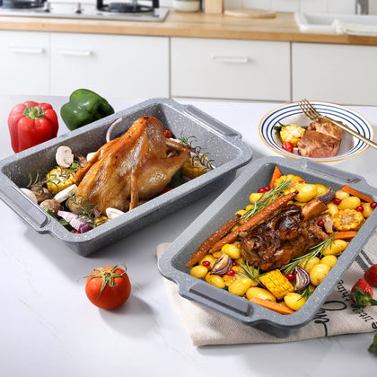 Royal Cuisine Set of 2 Non-Stick Carbon Steel Roasting Tins