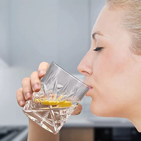 Set of 6 Highball Tall Drink Glasses, - 370ml Dishwasher Freezer Microwave Safe (Large)