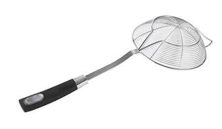 Royal Cuisine Solid Stainless Steel Spider Strainer Skimmer Ladle for Cooking and Frying, Kitchen Utensils Wire Strainer Pasta Strainer Spoon