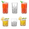Set of 6 Highball Tall Drink Glasses, - 370ml Dishwasher Freezer Microwave Safe (Large)