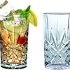Set of 6 Highball Tall Drink Glasses, - 370ml Dishwasher Freezer Microwave Safe (Large)