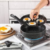 Royal Cuisine Non-Stick Egg Pan with 4 Poaching Cups & Glass Lid