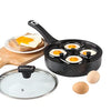 Royal Cuisine Non-Stick Egg Pan with 4 Poaching Cups & Glass Lid