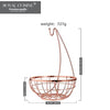 Royal Cuisine Fruit Basket with Banana Hanger/Hook Chrome Wire Modern/Elegant Vegetable Storage Bowl Fixed Holder Stand