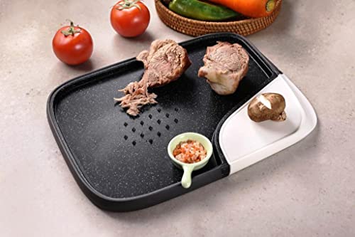 Plastic Chopping Cutting Board, Thick Cutting Board with Dishwasher Safe , Hanging Hole Large Size (35.cm x 25.4cm) (Cutting Board)