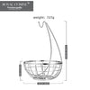 Royal Cuisine Fruit Basket with Banana Hanger/Hook Chrome Wire Modern/Elegant Vegetable Storage Bowl Fixed Holder Stand