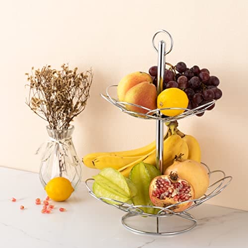 Royal Cuisine 2-Tier Fruit Vegetables Basket Bowl