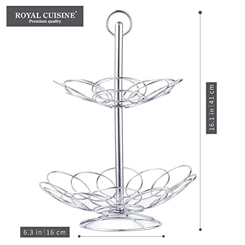 Royal Cuisine 2-Tier Fruit Vegetables Basket Bowl