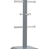 Set of 6 Cup Mug Tree Stand and Linear Kitchen roll/Paper Towels Holder Stainless Steel - Coffee Tea Cups Mugs draining Rack| Kitchen Storage Accessories (White, grey)