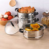 3-Tier Stainless Steel Steamer 18cm