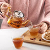 Royal Cuisine Glass Teapot, Premium Borosilicate Glass with Removable Infuser, Stovetop Safe Tea Kettle,
