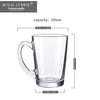 Royal Cuisine Set of 6 Heat Resistant Handled Black/Green Tea Cups Cappuccino/Coffee Latte Milk iced Coffee Glass Mugs Great Gift for Espresso hot Chocolate Tea Lovers